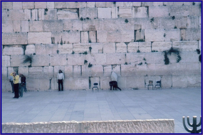 Me in standing against the Western Wall